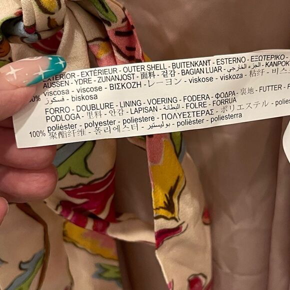 Zara Printed Pockets Kimono with Belt.Size S - Picture 13 of 14